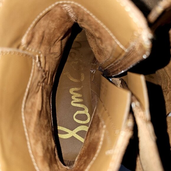 NEW Sam Edelman Nolynn Ankle Boot Womens 8.5 Brown Suede Buckle Fall Classic - Picture 10 of 14